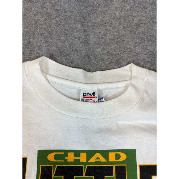 VINTAGE 90s Chad Little NASCAR Shirt Mens XL White John Deere Racing Sports Tee - Picture 7 of 8